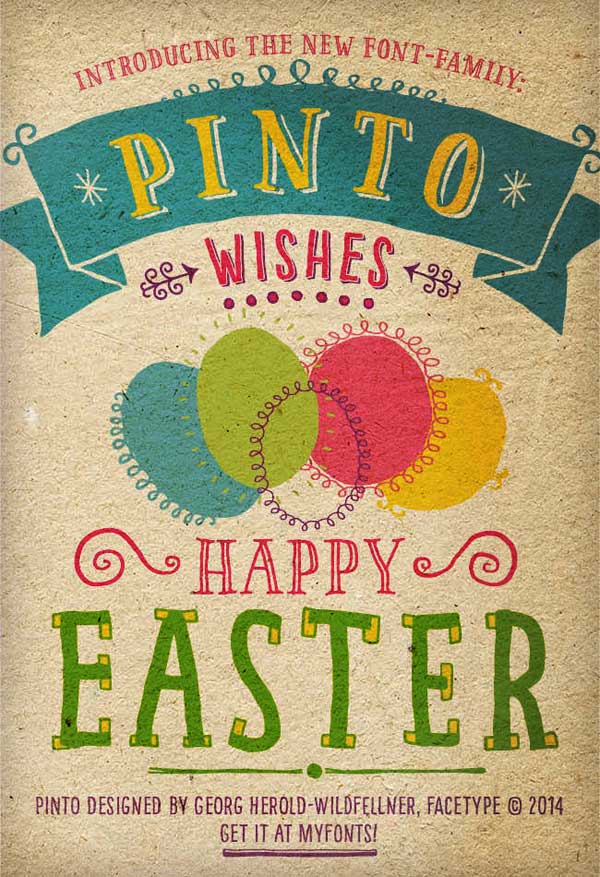 Happy Easter in Pinto Font