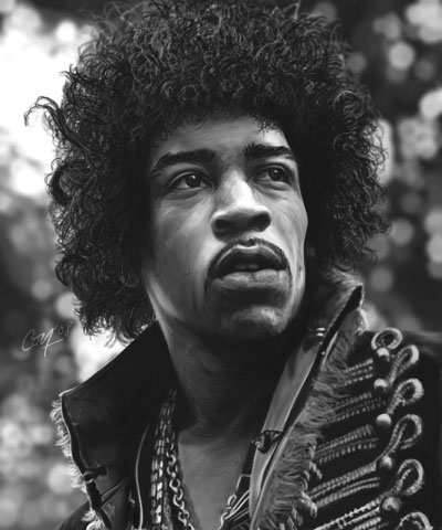 Jimi Hendrix, by German Covacevich