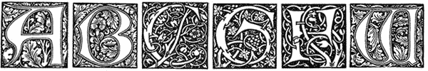 Ornate, decorative lettering became part of Morris's manuscripts