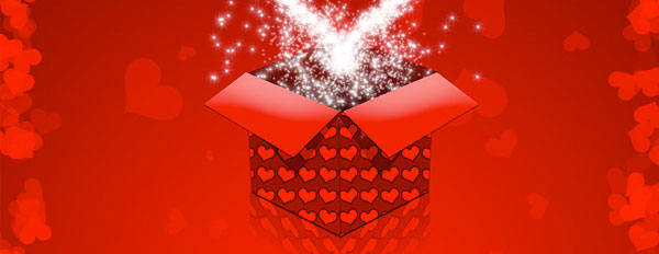 Create a valentine's day post card