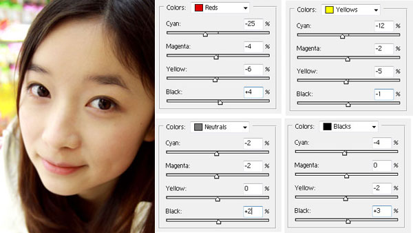 making the correct selective color adjustments