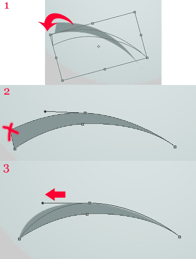 rotate and adjust curves