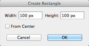 Now, create a 100 px rectangle