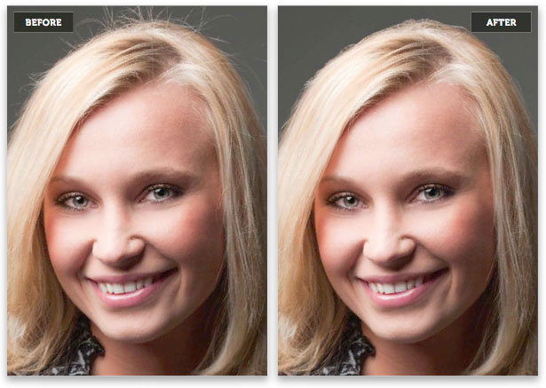 photo retouching - removing strands of hair