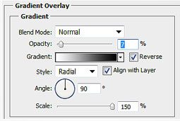 Blending Options and put in the Gradient Overlay