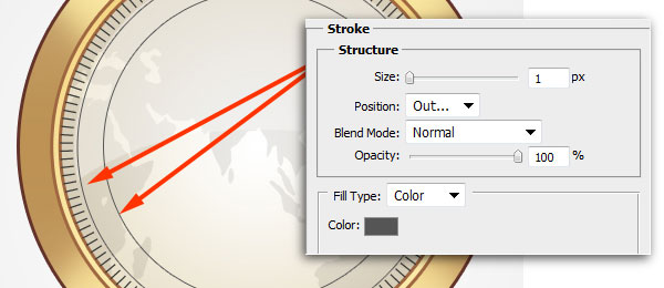 create contour rings with a new shape, stroked