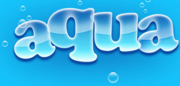Aqua Text Effect Wallpaper
