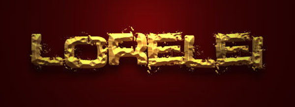 Crumbled Gold Text Effect tutorial