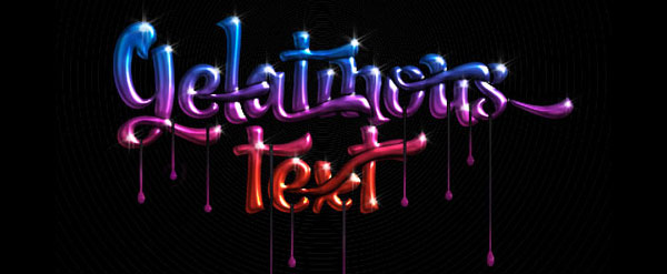Create a gel text effect photoshop - Gelatinous Text
