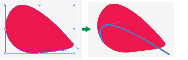 draw the bow shape using the pen tool
