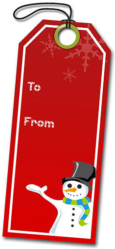 holiday tag designed and created using Adobe Photoshop