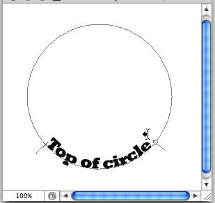 how to type text in a circle word