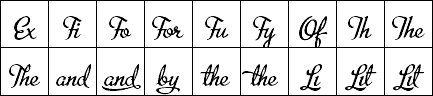 Metroscript Glyphs 