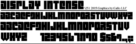 Display Intense from Gallo Fonts