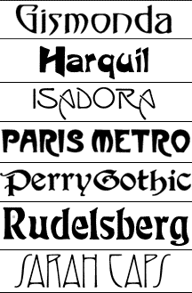 Art Nouveau Type Fonts - Fonts Festival