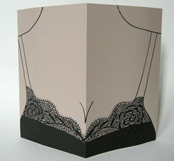 Lydia's cleavage cards -- now sold out