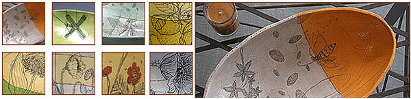 Diana draws in ceramics