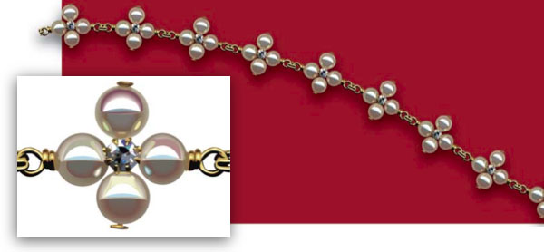 Pearl necklace rendered in Adobe Illustrator