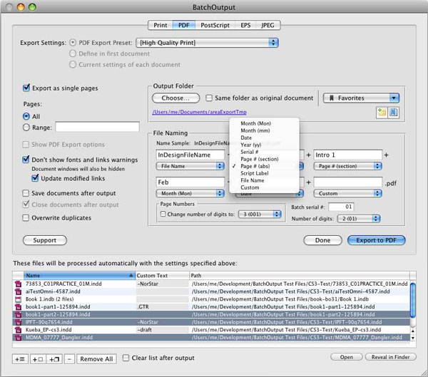 Zevrix Solutions BatchOutput automated output from InDesign