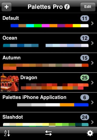 color palette tool for iPhone, iPad, and iPod touch