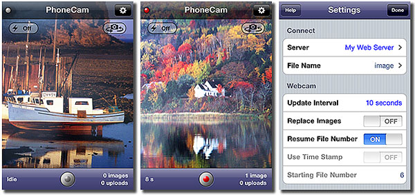 Tidal Pool Software PhoneCam 2.0 for iPhone and iPod